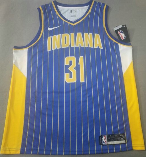 Maillot de Basket #31 Miller Indiana Pacers 2020-21 city Bleu Imprimé